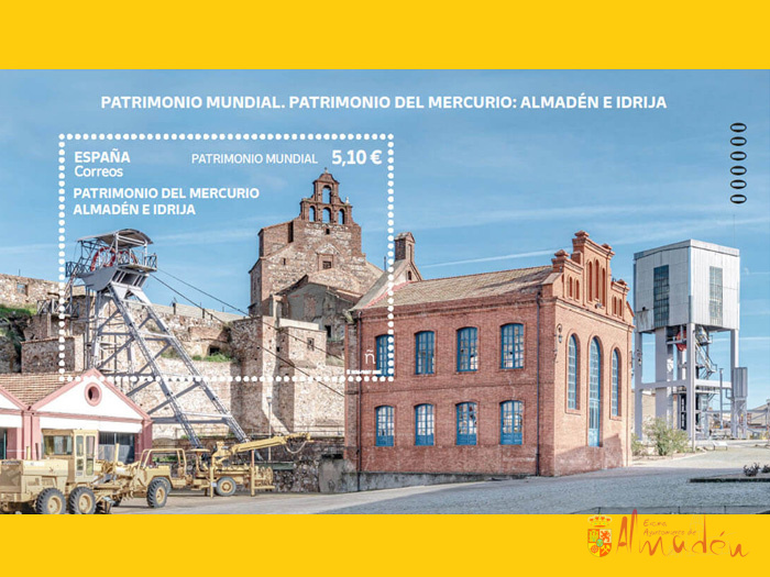 Correos emite un sello especial con motivo del 10 Aniversario de la Declaración de Patrimonio Mundial del Mercurio, Almadén e Idrija