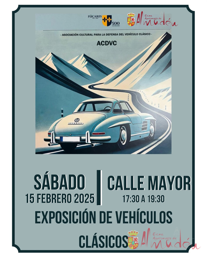 Exposición de vehículos clásicos en Almadén