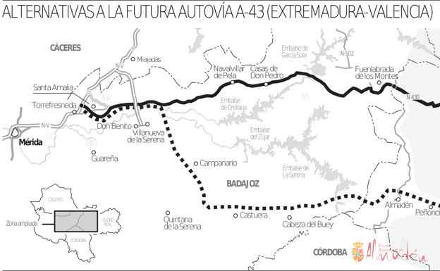 Castilla-La Mancha da por hecho que habrá A-43 y que irá por la opción sur