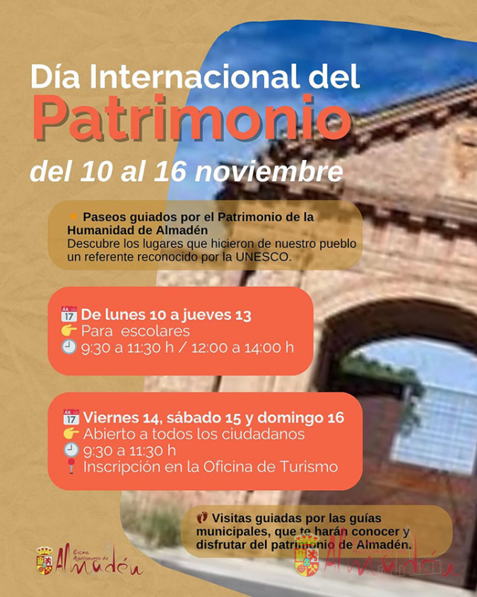 Día Internacional del Patrimonio. Del 10 al 16 de noviembre