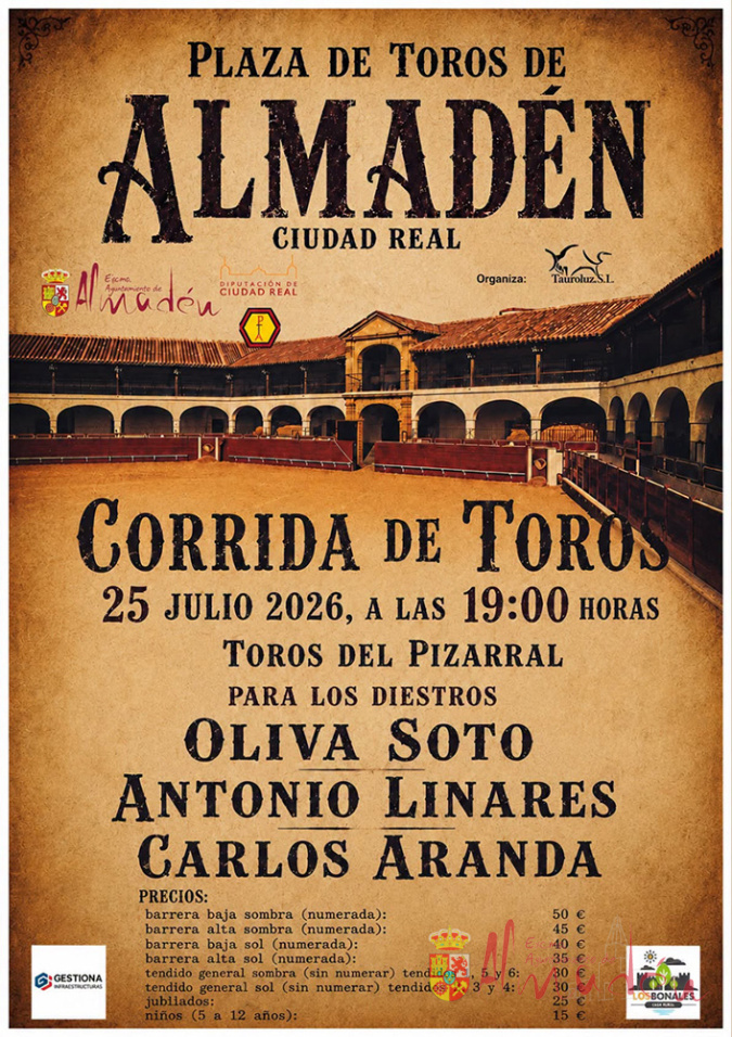  ¡La emoción del toreo vuelve a la Plaza de Toros de Almadén!