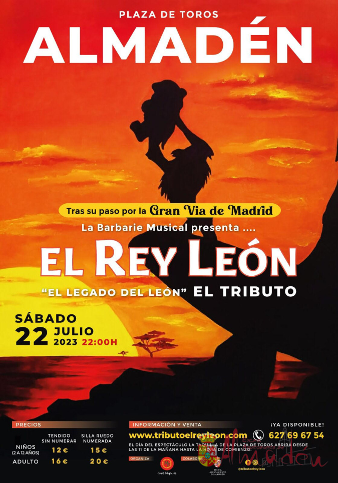 El musical del Rey León llega a Almadén para deslumbrar con un espectáculo inolvidable