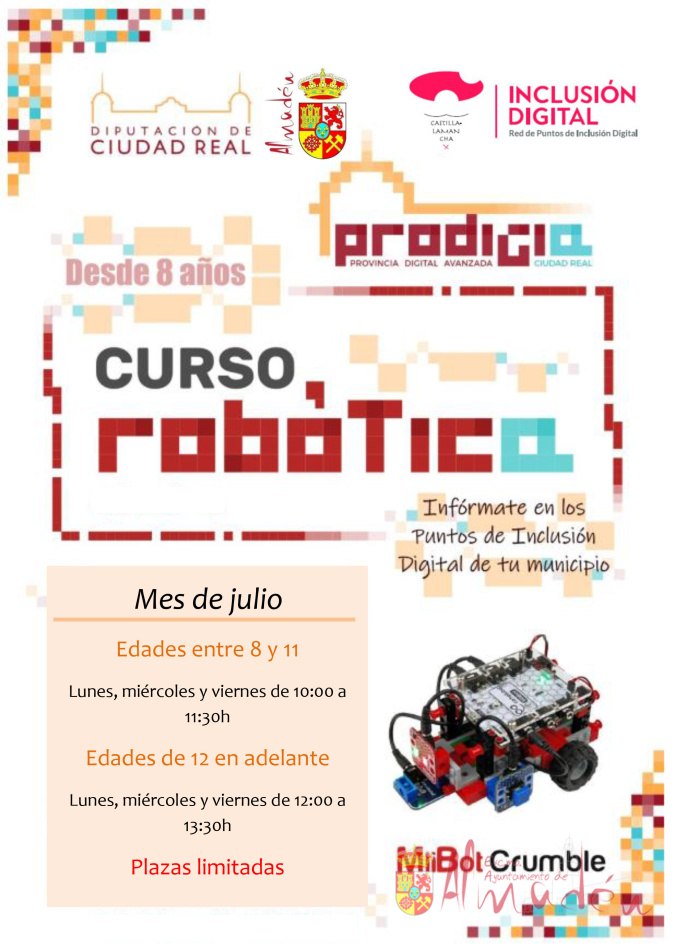 El Punto de Inclusión Digital de Almadén imparte un curso de robótica para niños